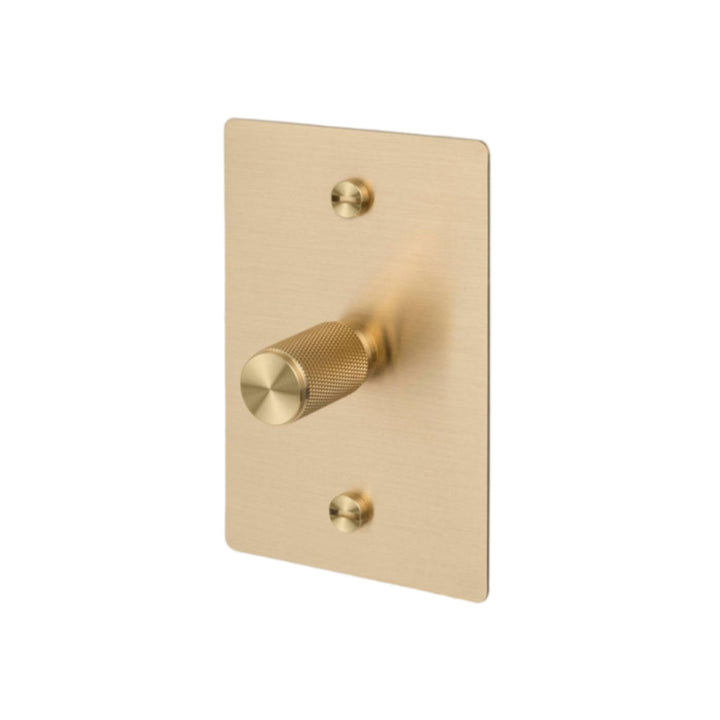 1G Dimmer / Vertical / 100W / Cross / Brass