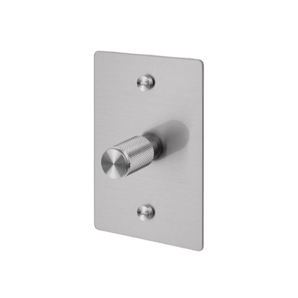 1G Dimmer / Vertical / 100W / Cross / Steel