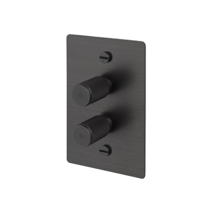 2G Dimmer / Vertical / 100W / Cross / Smoked Bronze