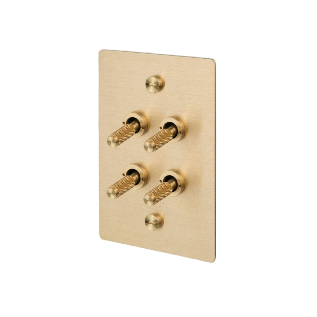 4G Toggle / Vertical / 2-Way / Cross / Brass
