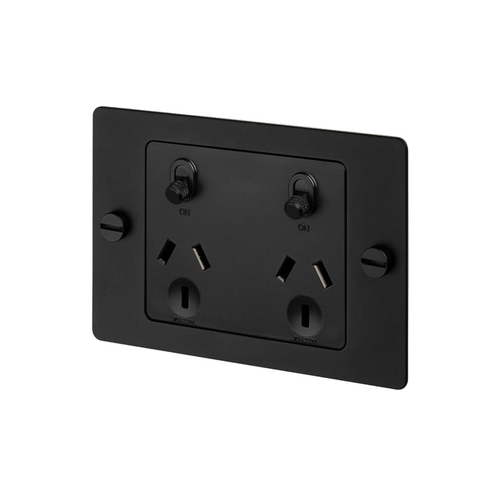 2G GPO Socket / Without Logo / Cross / Black