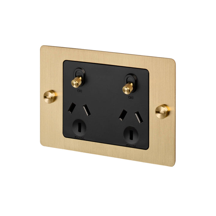 2G GPO Socket / Without Logo / Cross / Brass