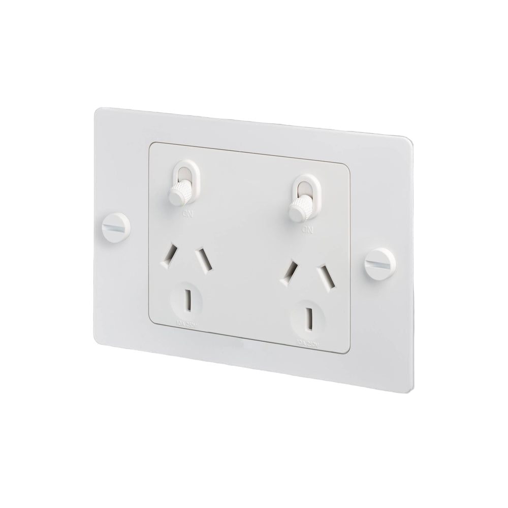 2G GPO Socket / Without Logo / Cross / White
