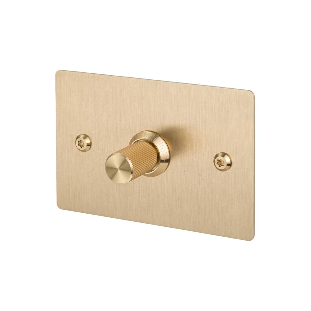 1G Dimmer / Horizontal / 250W Retractive / Linear / Brass