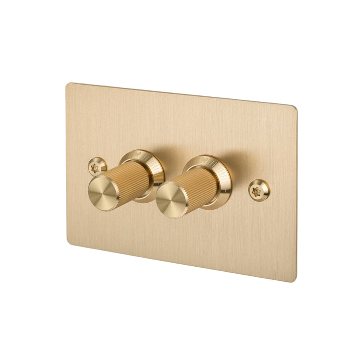 2G Dimmer / Horizontal / 100W / Linear / Brass