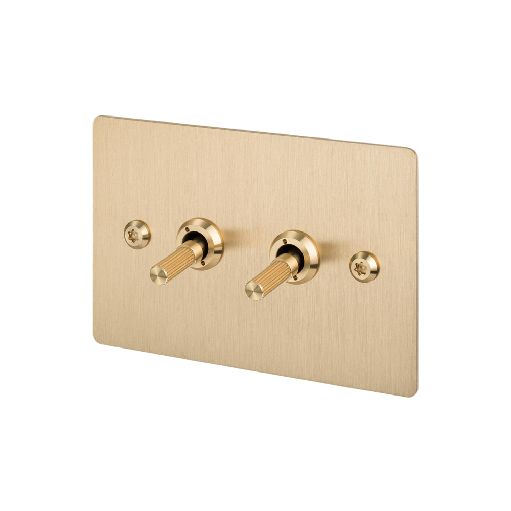 2G Toggle / Horizontal / 2-Way / Linear / Brass