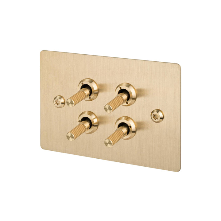 4G Toggle / Horizontal / 2-Way / Linear / Brass