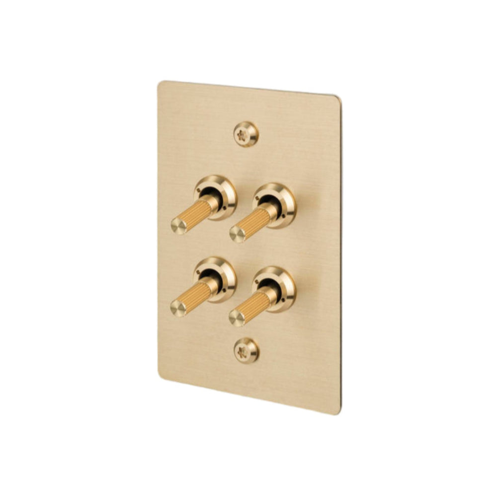 4G Toggle / Vertical / 2-Way / Linear / Brass