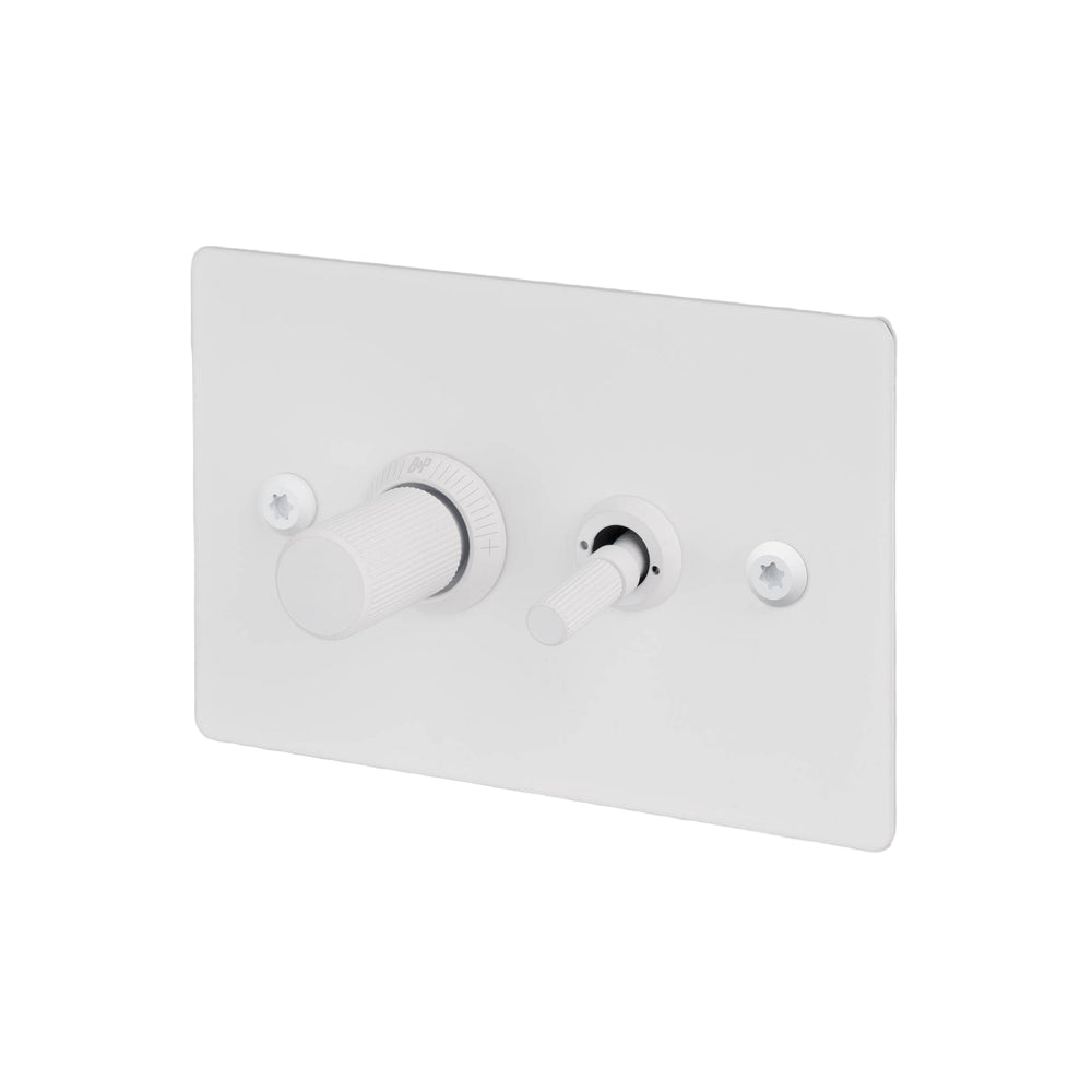 2G Toggle + Dimmer / Horizontal / Linear / White