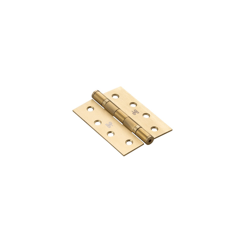 Door Hinge / Loose Pin / 100mm x 75mm x 2.5mm / Brass