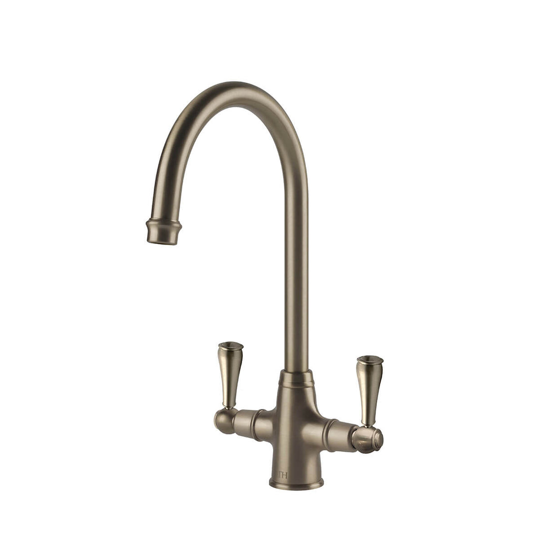Ludlow Double Sink Mixer Brushed Nickel