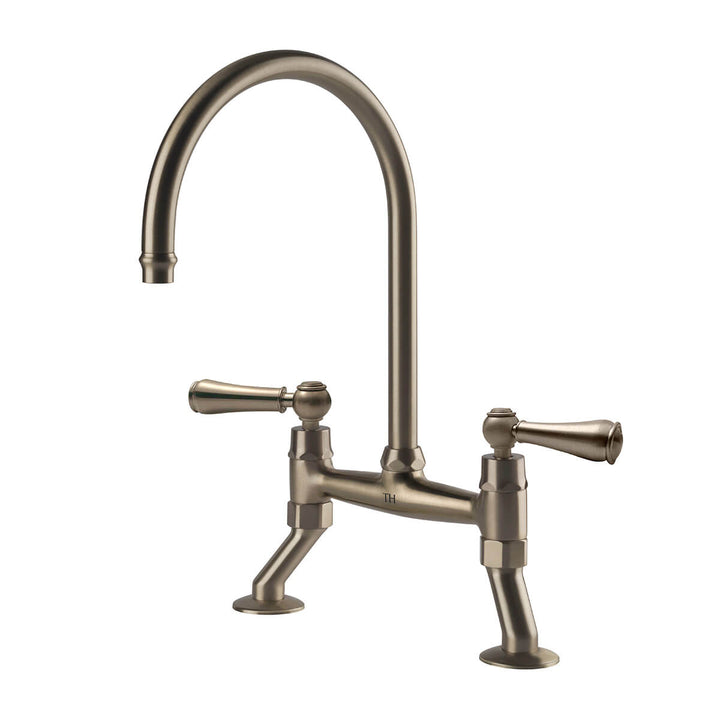 Ludlow Bridge Sink Mixer Brushed Nickel