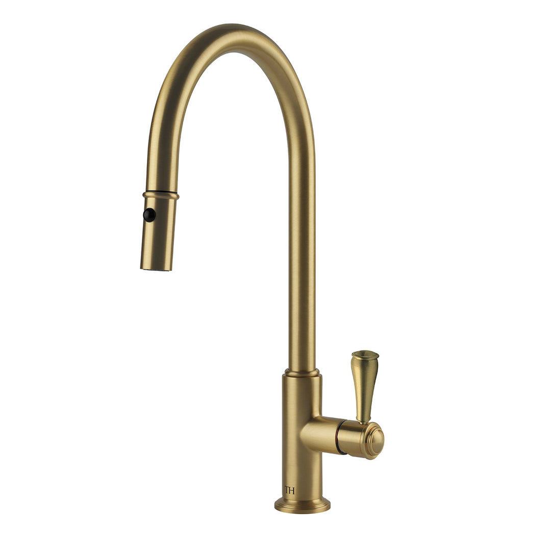 Ludlow Pull Out Sink Mixer Brushed Brass