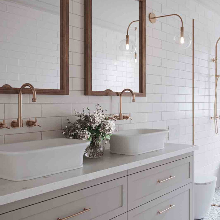 Kirkham 52 x 38 TitanCast Basin Gloss White