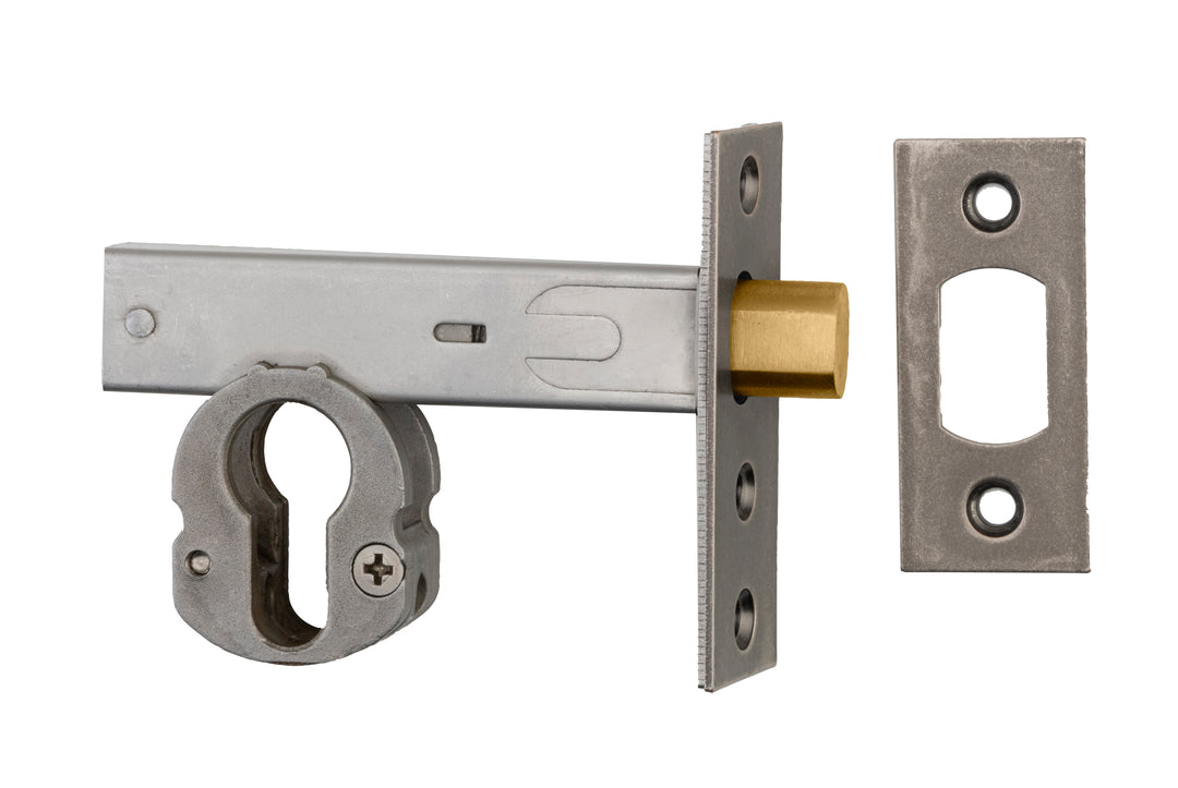 Euro Mortice Deadbolt Distressed Nickel