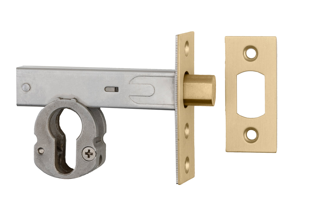 Euro Mortice Deadbolt Brushed Gold PVD