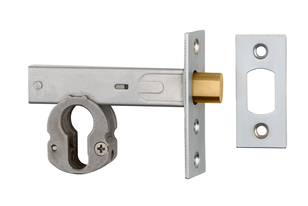 Euro Mortice Deadbolt Brushed Chrome
