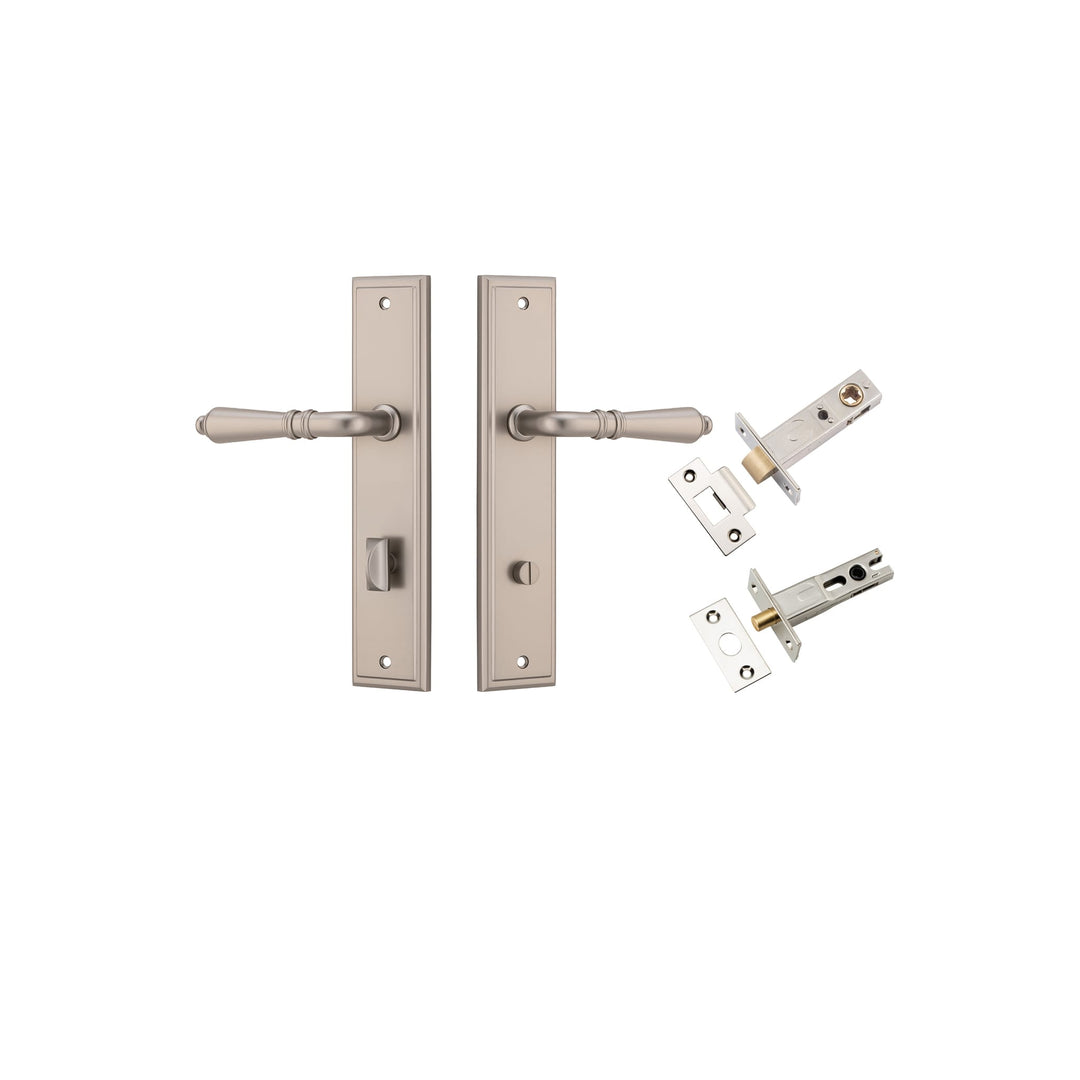 Sarlat Lever Stepped Satin Nickel Privacy Kit