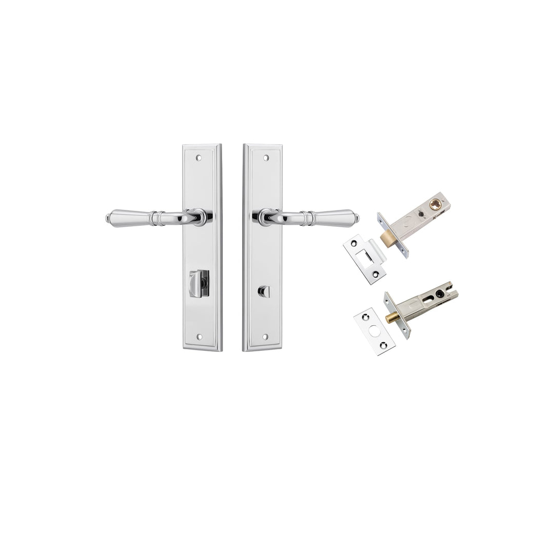 Sarlat Lever Stepped Polished Chrome Privacy Kit