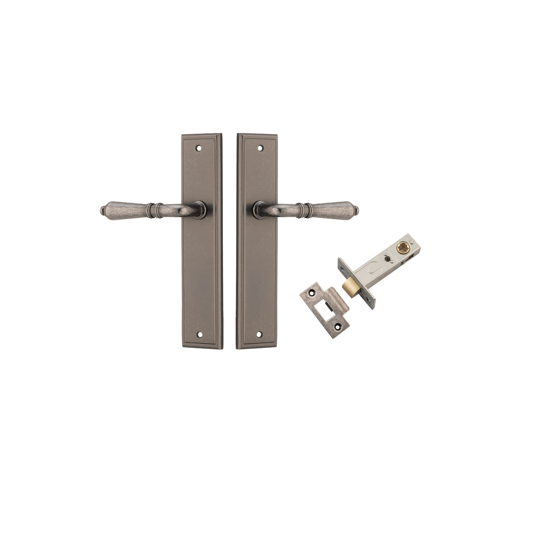 Sarlat Lever Stepped Distressed Nickel Passage Kit