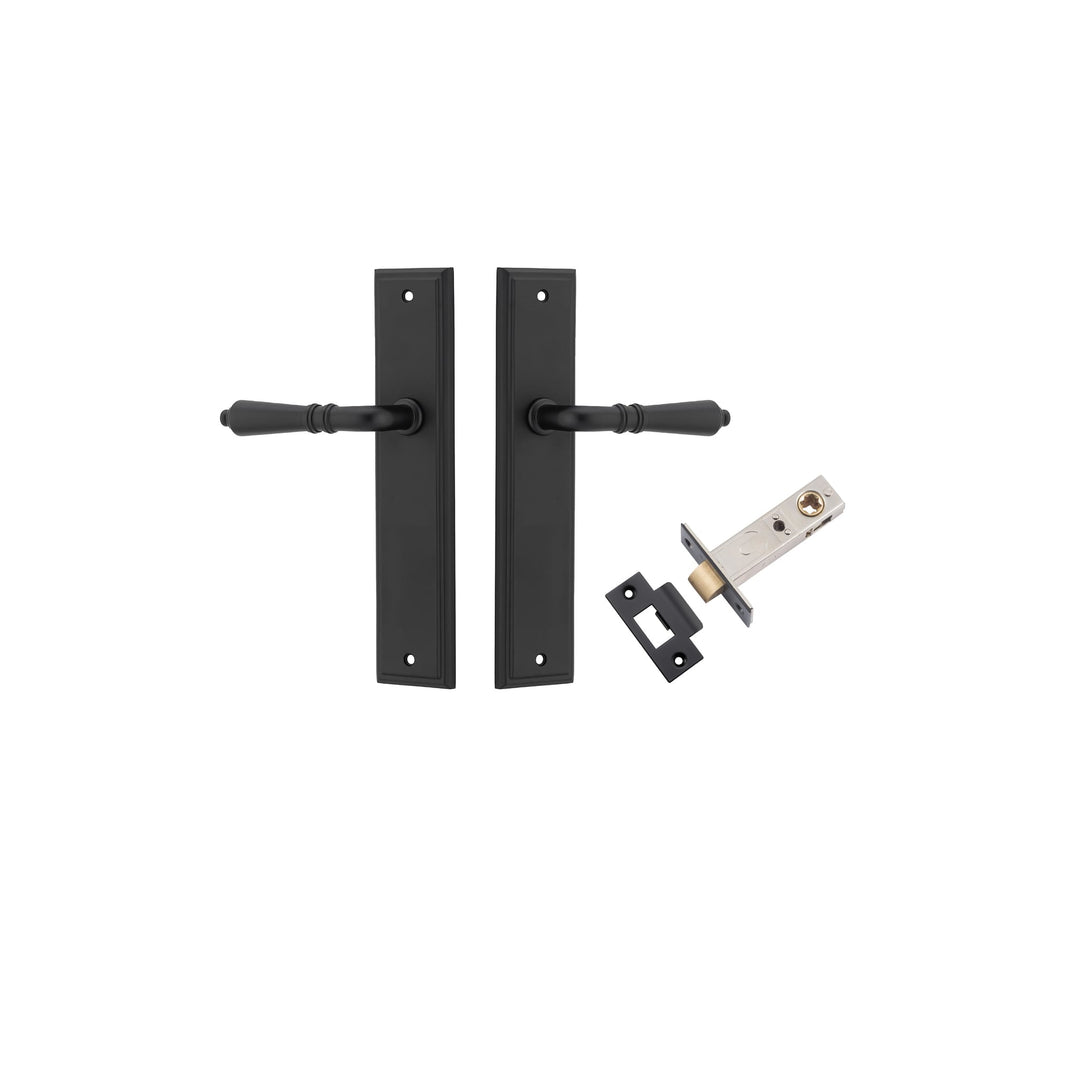 Sarlat Lever Stepped Matt Black Passage Kit