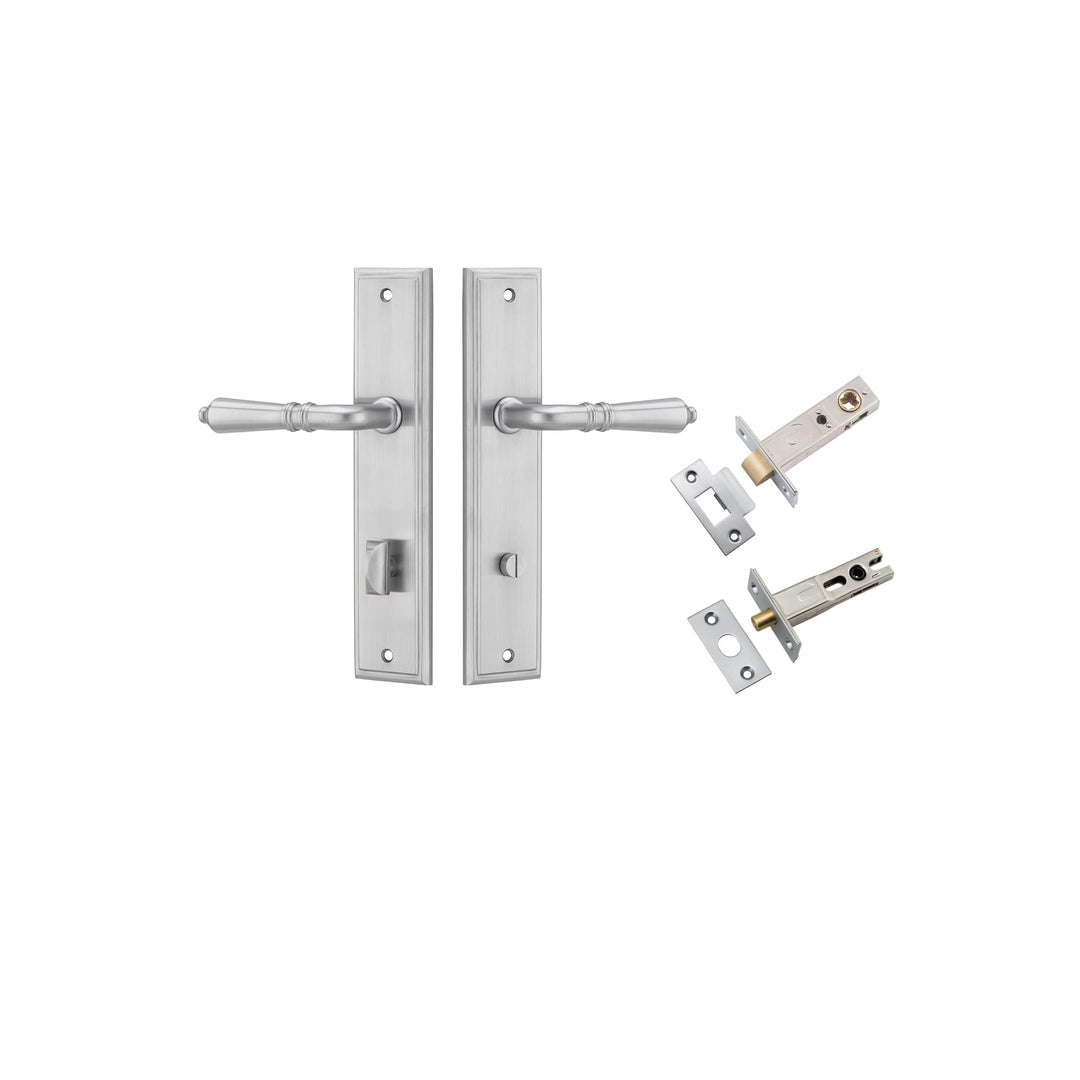 Sarlat Lever Stepped Brushed Chrome Privacy Kit