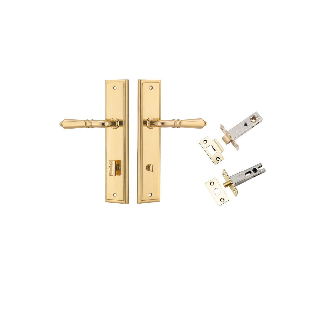 Sarlat Lever Stepped Polished Brass Privacy Kit