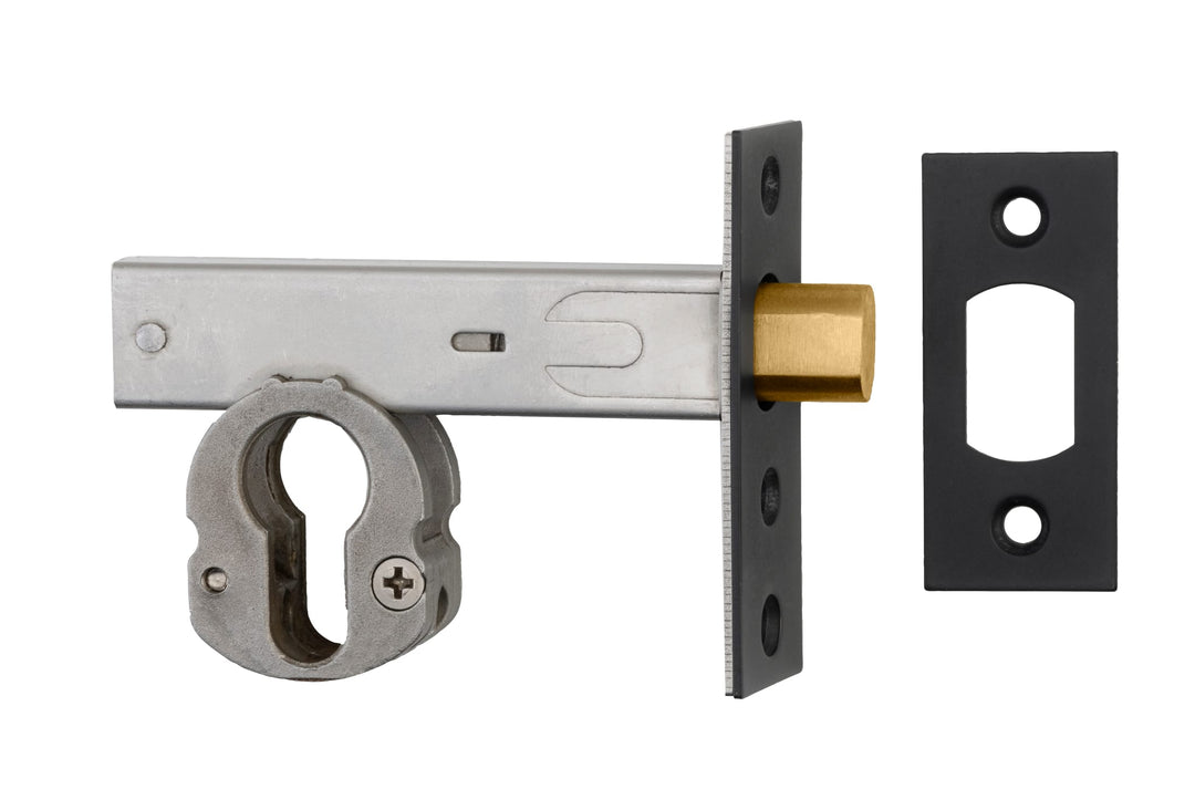 Euro Mortice Deadbolt Matt Black