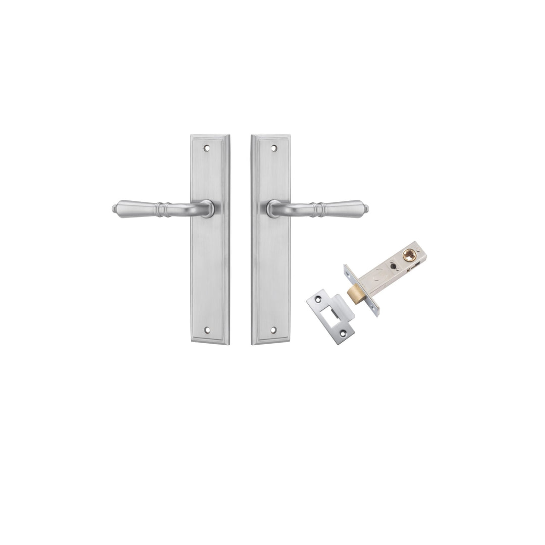 Sarlat Lever Stepped Brushed Chrome Passage Kit