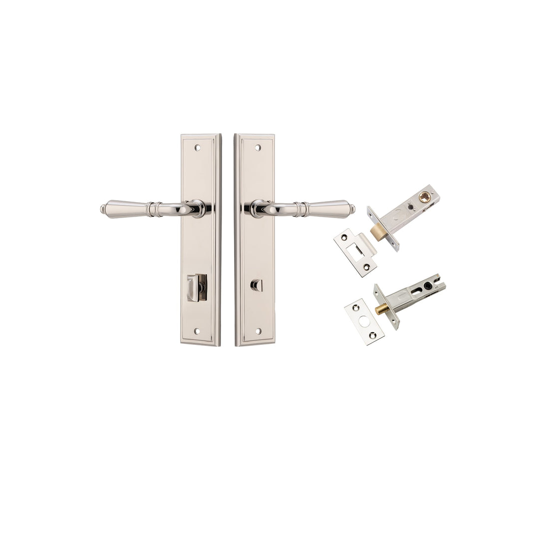 Sarlat Lever Stepped Polished Nickel Privacy Kit