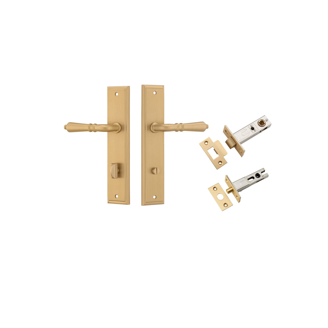 Sarlat Lever Stepped Brushed Brass Privacy Kit