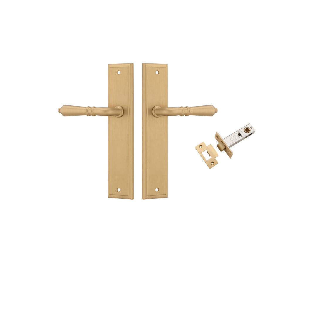 Sarlat Lever Stepped Brushed Brass Passage Kit