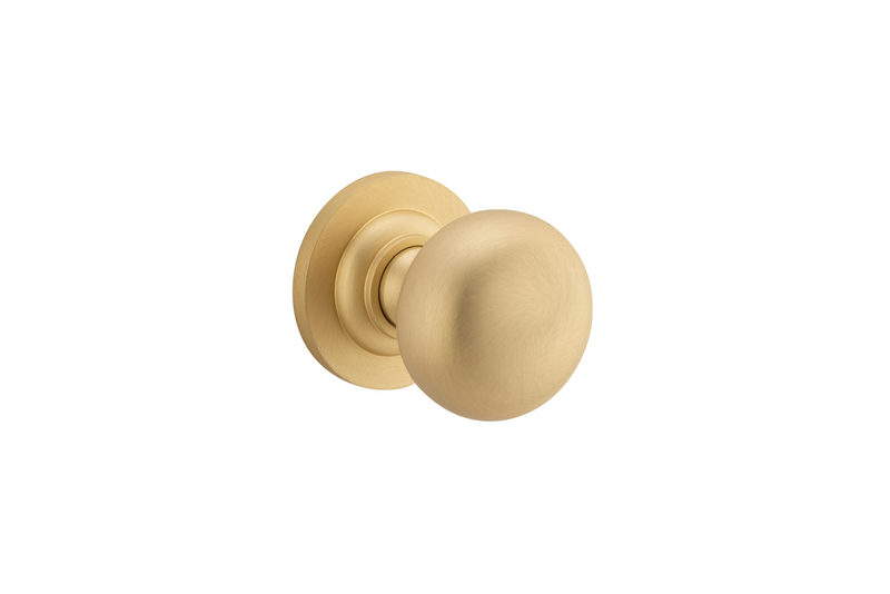 Cambridge Knob on Rose Brushed Brass