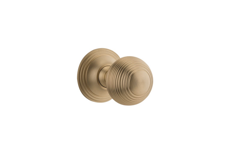 Guildford Knob on Rose Brushed Brass