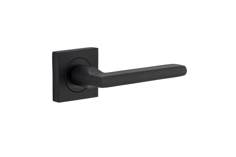 Baltimore Lever on Square Rose Matt Black