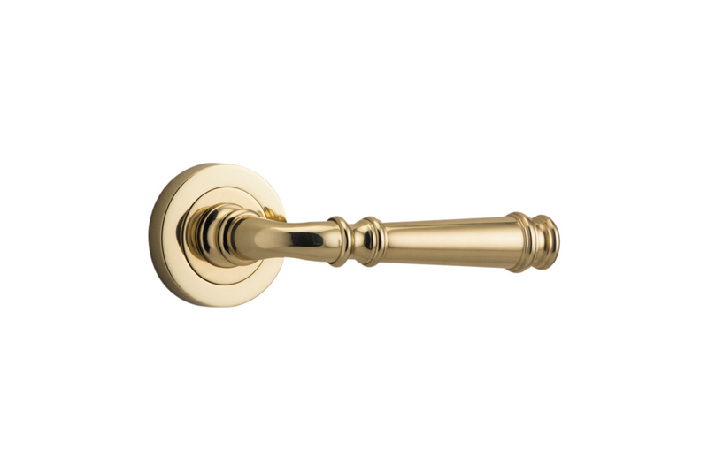 Verona Lever on Rose Polished Brass