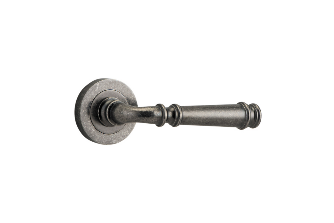 Verona Lever on Rose Distressed Nickel