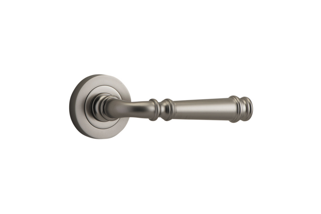 Verona Lever on Rose Satin Nickel