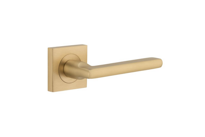 Baltimore Lever on Square Rose Brushed Brass