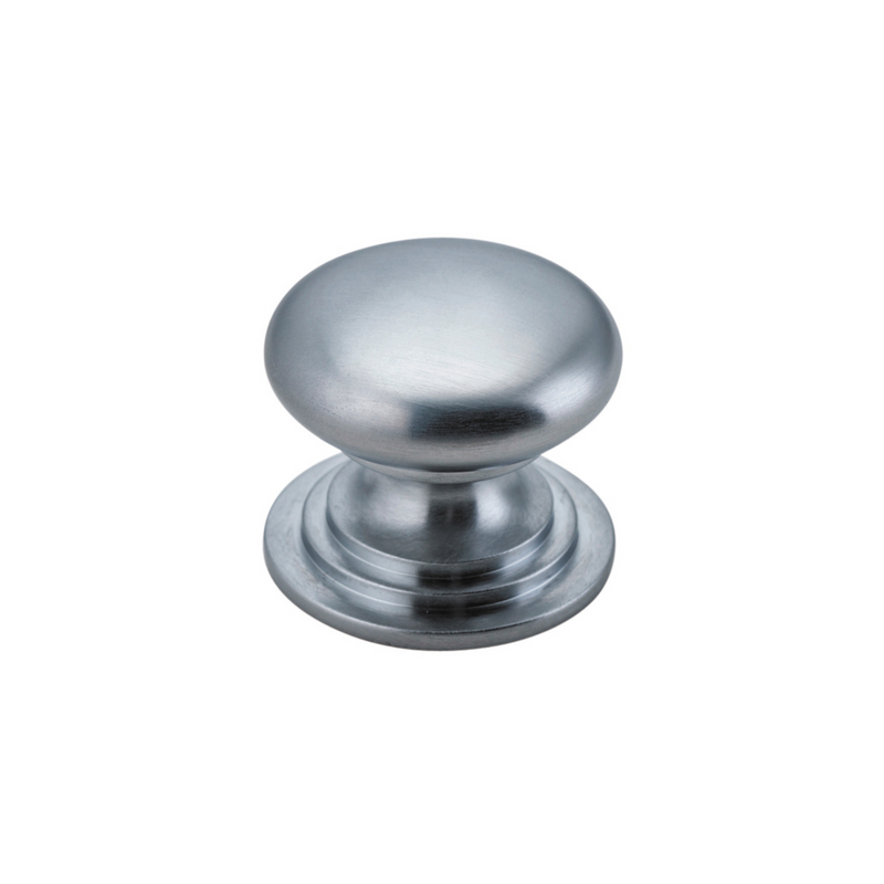 Sarlat Cupboard Knob Brushed Chrome 32mm