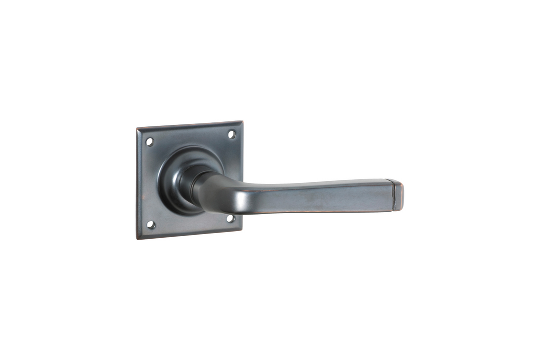 Menton Lever on Square Rose Antique Copper