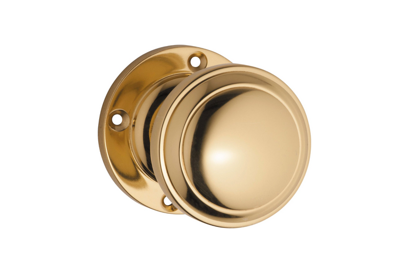 Milton Knob on Rose Polished Brass