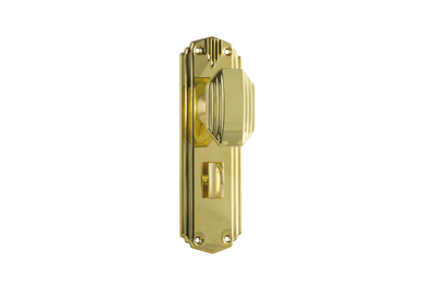 Napier Art Deco Knob Polished Brass