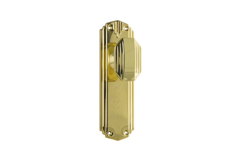 Napier Art Deco Knob Polished Brass