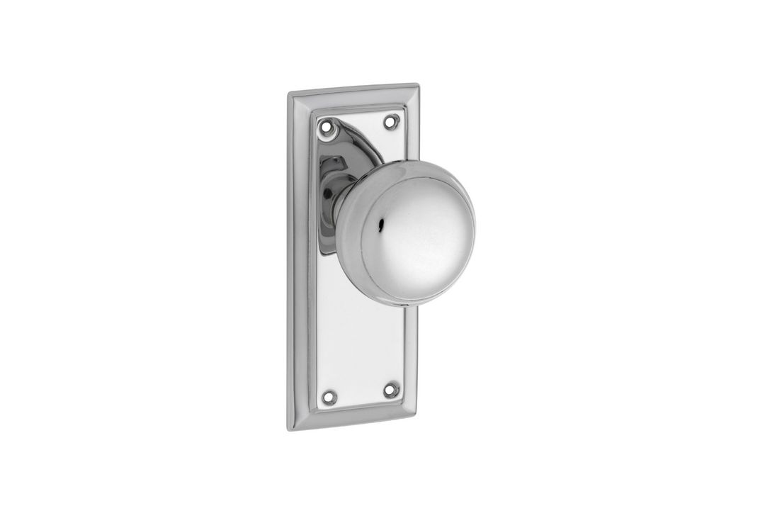 Richmond Knob Short Backplate Polished Chrome