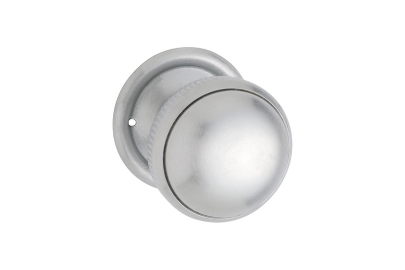 Mortice Knob Small Milled Edge Satin Chrome