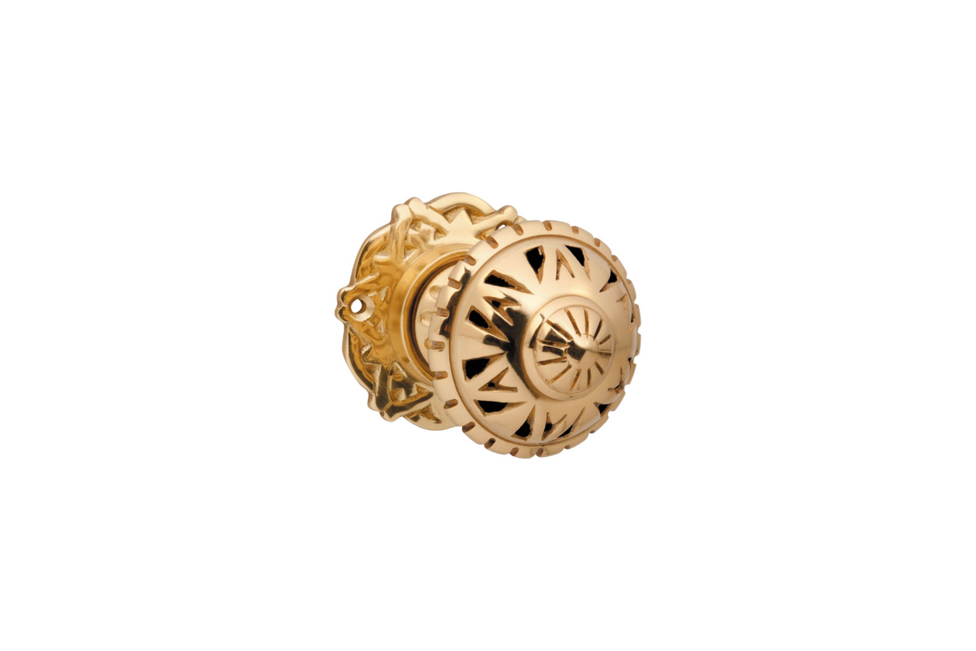 Filigree Knob Polished Brass