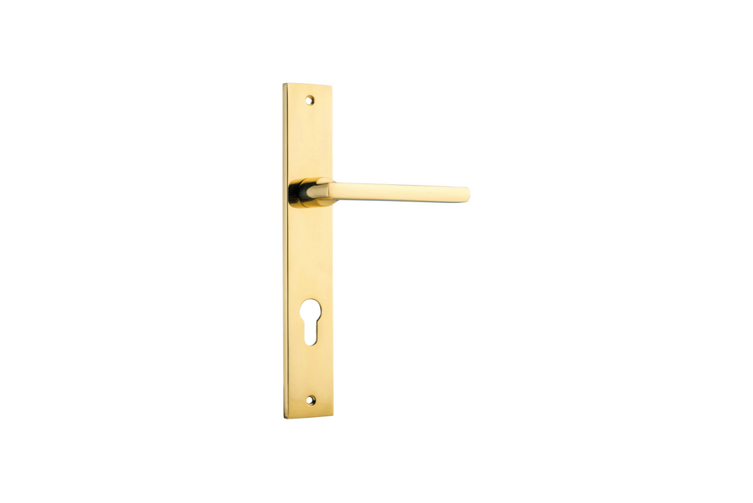 Baltimore Lever Rectangular Polished Brass