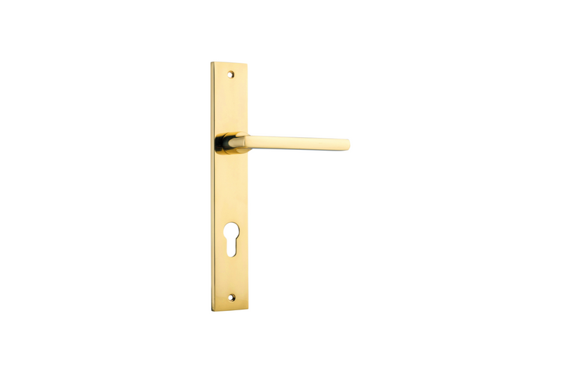 Baltimore Lever Rectangular Polished Brass