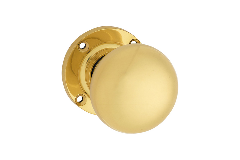 Victorian Knob on Rose Polished Brass